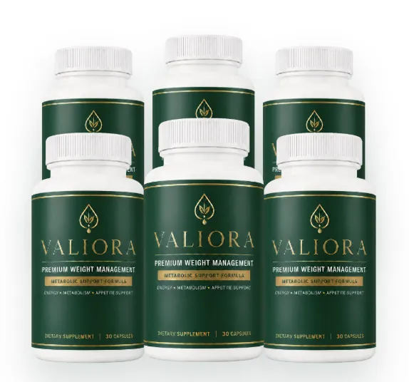 Valiora 6-bottle package, 180-day supply with free US shipping